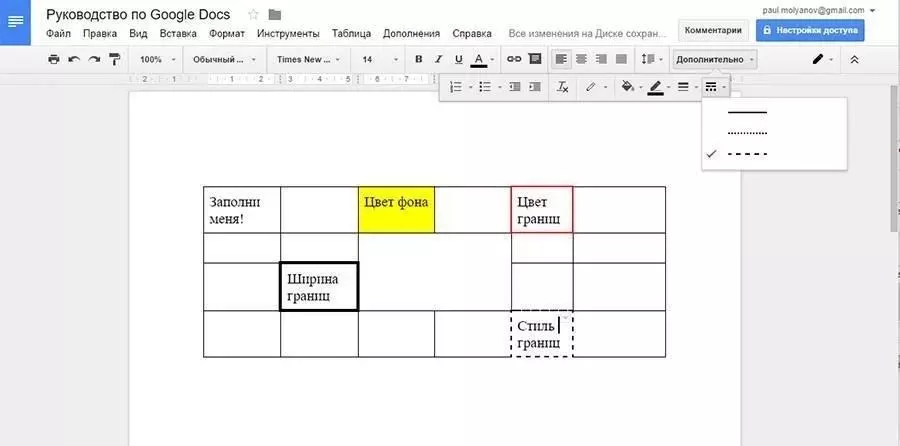 Отформатировали таблицу Работа с таблицами
