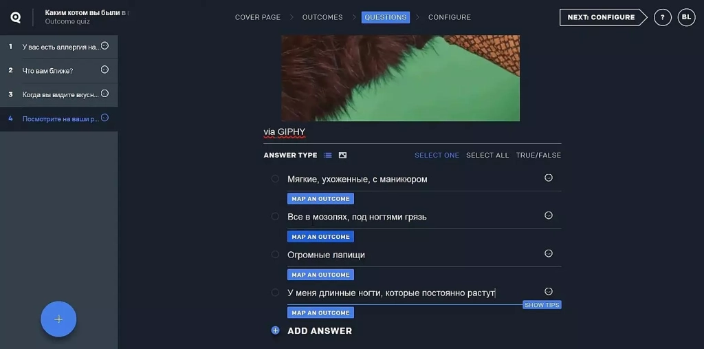 Создаем опрос в Qzzr Qzzr