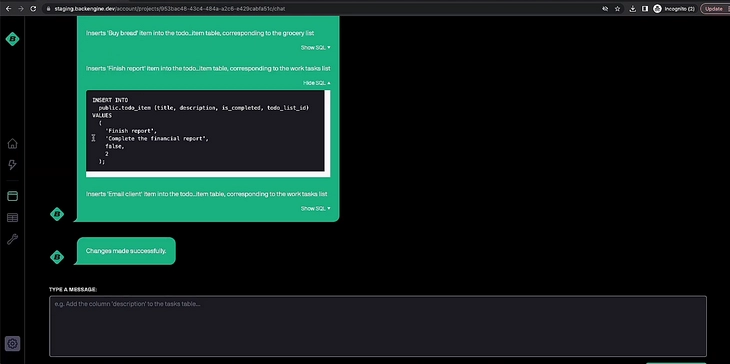Работа с промтами в Backengine Backengine