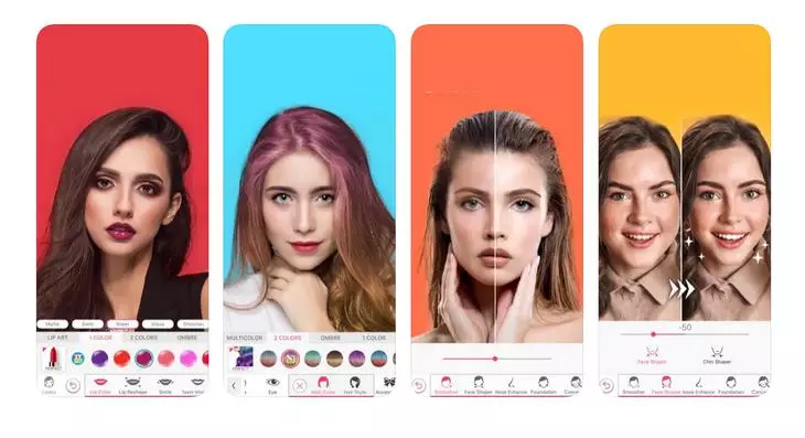 Основные сценарии использования YouCam Makeup на одном фото Интерфейс YouCam Makeup
