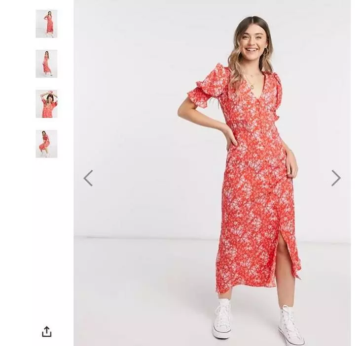 Товар сразу показан на модели Видео в карточке товара на Asos